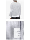 Seersucker Loopback 4 Bar Crew Neck Sweatshirt Light Grey - THOM BROWNE - BALAAN 6