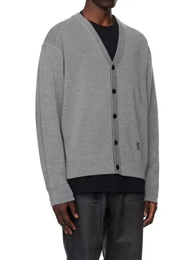 Men's Wool Cardigan Gray W241KN03506G - WOOYOUNGMI - BALAAN 3