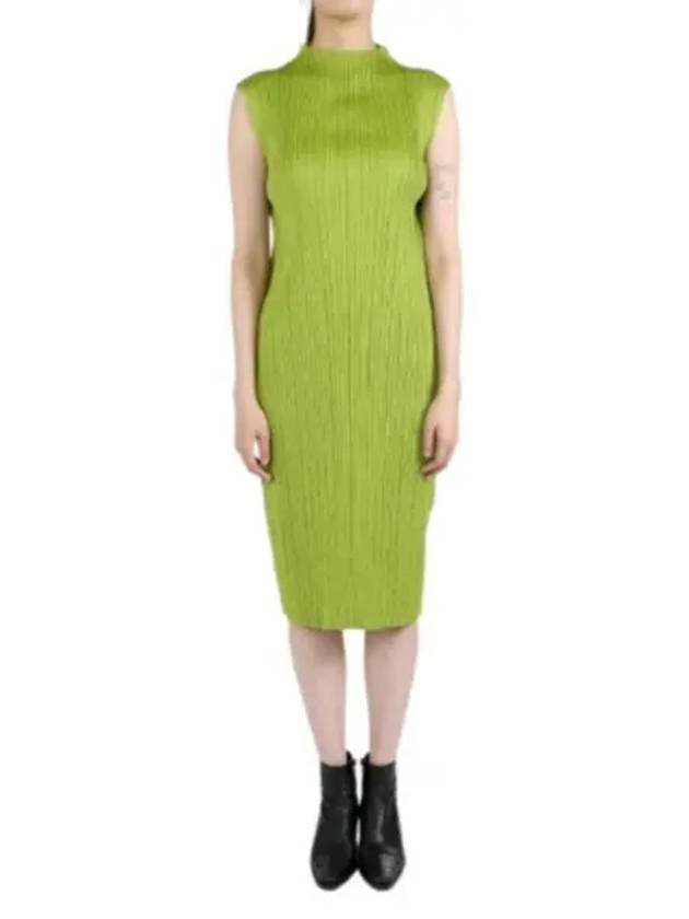 Monthly Color August Sleeveless Short Dress Glass Green - ISSEY MIYAKE - BALAAN 2