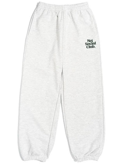 OG LOGO JOGGER PANTS LIGHT MELANGE - NET SOCIAL CLUB - BALAAN 2