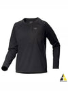 Delta Logo Crew Neck Long Sleeve T-Shirt Black - ARC'TERYX - BALAAN 2