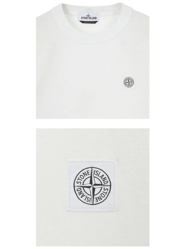 Men's Logo Short Sleeve T-Shirt White - STONE ISLAND - BALAAN 6