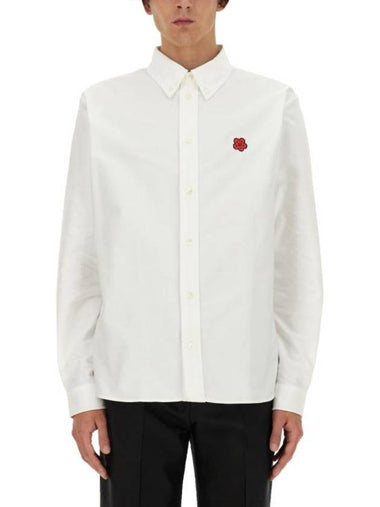 Boke Flower Long Sleeve Shirt White - KENZO - BALAAN 1