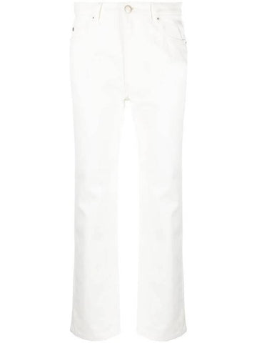 Denim Straight Jeans White - AMI - BALAAN 1