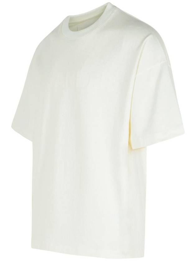 Logo Print Short Sleeve T-Shirt White - JIL SANDER - BALAAN 3