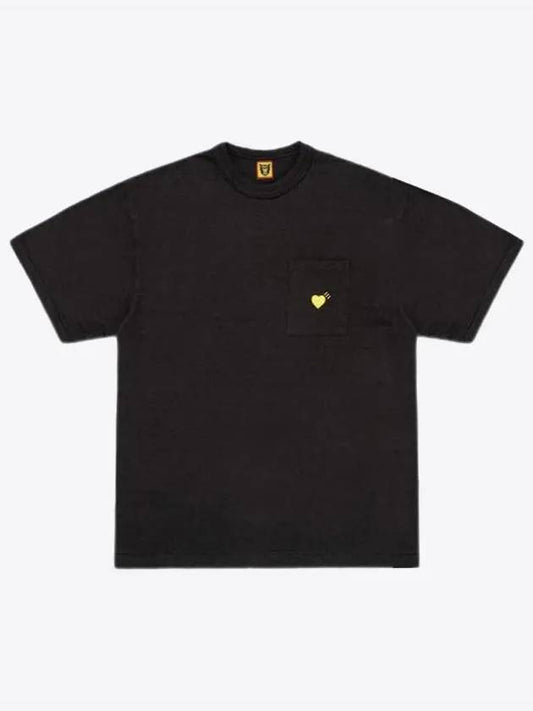 Pocket short sleeve t shirt black HM26CS054 - HUMAN MADE - BALAAN 1