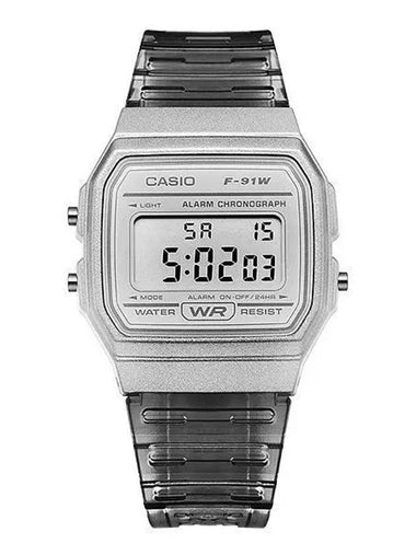 F 91WS 8HDF Digital Square Vintage Retro Transparent Urethane Watch 1139681 - CASIO - BALAAN 1