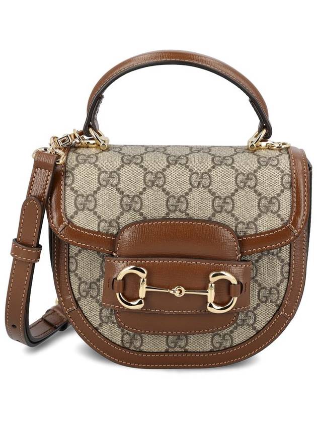 Horsebit 1955 Mini Top Handle Cross Bag Beige Brown - GUCCI - BALAAN 2