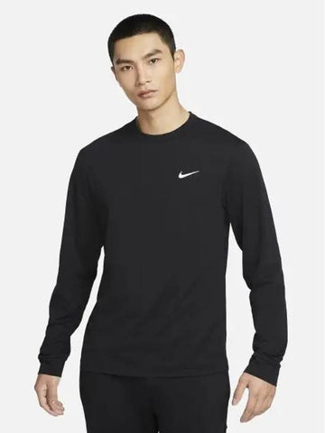 Dry Fit UV High Bus Long Sleeve Fitness Top M Black White FB8584 010 - NIKE - BALAAN 1