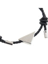 Triangle Logo Leather Bracelet Black - PRADA - BALAAN 5