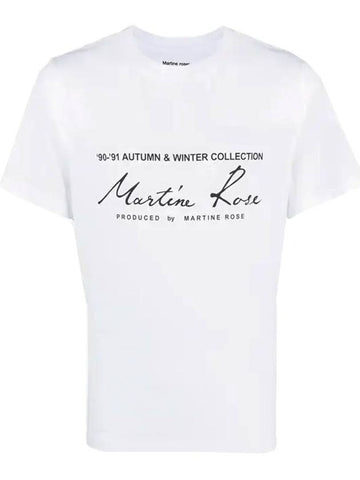 Lettering Logo Short Sleeve T-Shirt White - MARTINE ROSE - BALAAN 1