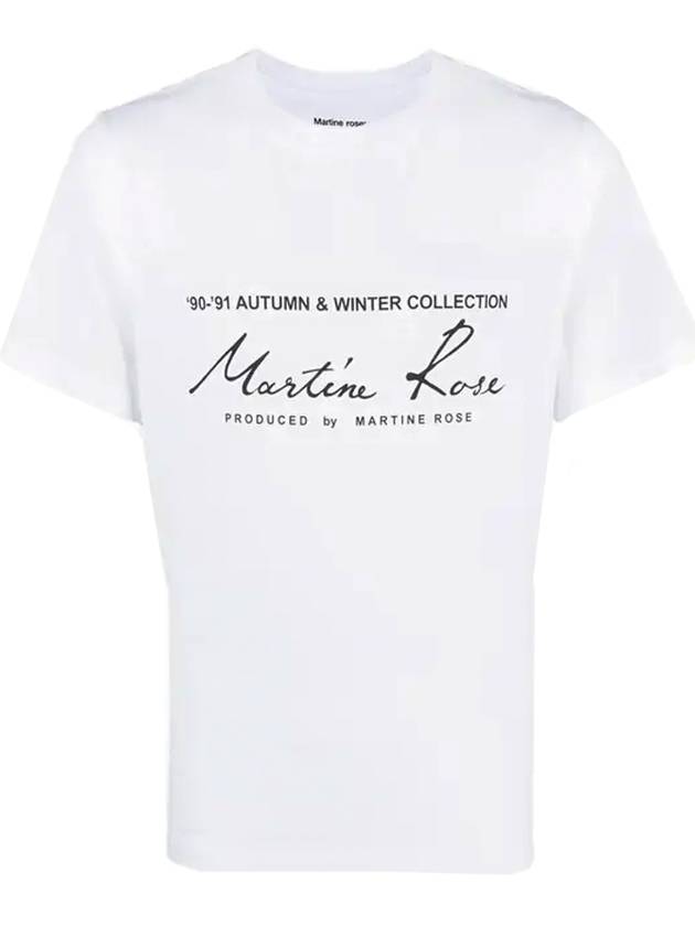 Lettering Logo Short Sleeve T-Shirt White - MARTINE ROSE - BALAAN 1