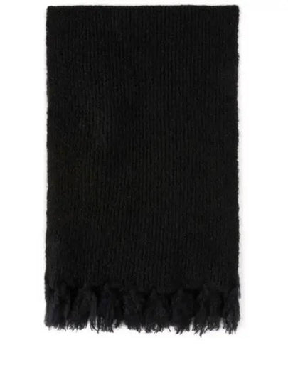 Fringe Knit Scarf Black - MSGM - BALAAN 2