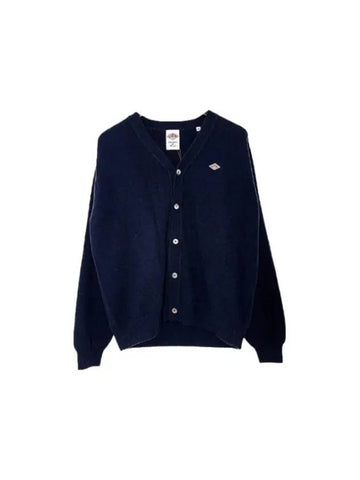 DTD0030 000 DKNAVY Vneck wool cardigan navy - DANTON - BALAAN 1