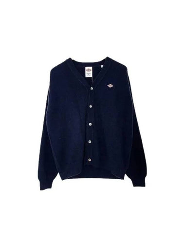 DTD0030 000 DKNAVY V neck wool cardigan navy - DANTON - BALAAN 1