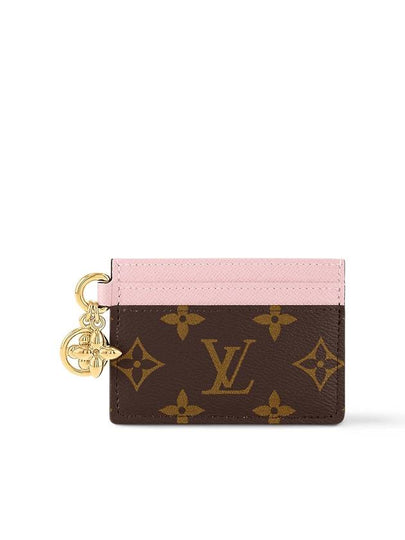 LV Charm Monogram Card Wallet Brown Pink - LOUIS VUITTON - BALAAN 2