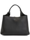 Logo Charm Leather Micro Tote Bag Black - TOD'S - BALAAN 5