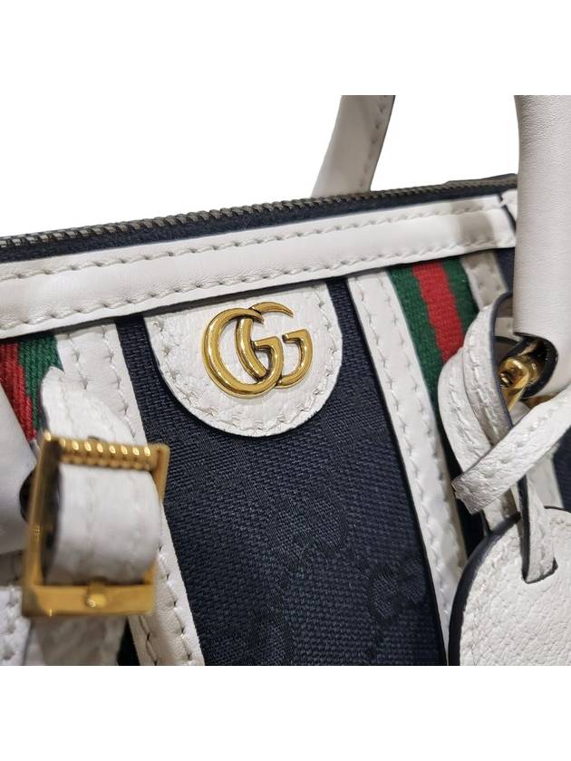 Women s 715771 GG Web Canvas Mini Top Handle Tote Bag Strap - GUCCI - BALAAN 6