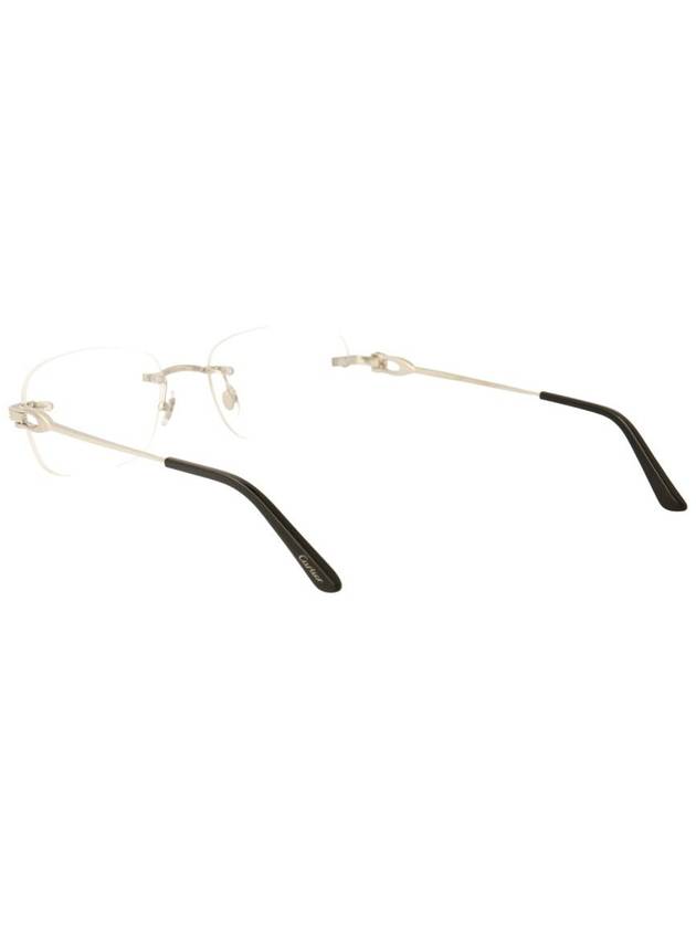 Eyewear C Deco Metal Glasses Silver - CARTIER - BALAAN 5