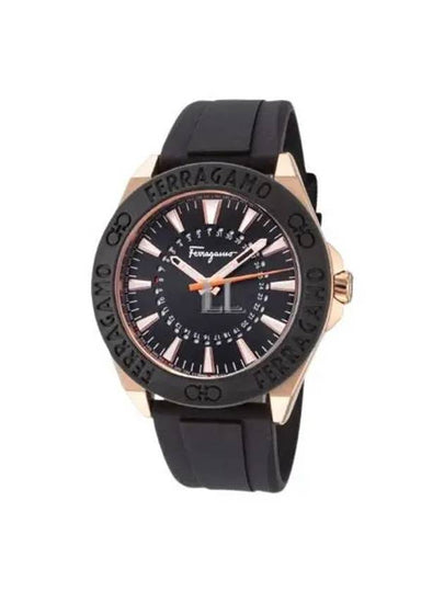 43 mm Rubber Quartz Watch Black - SALVATORE FERRAGAMO - BALAAN 2