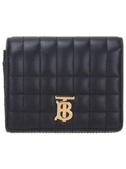 Lola Small Quilted Leather Folding Wallet Black Light Gold - BURBERRY - BALAAN 2