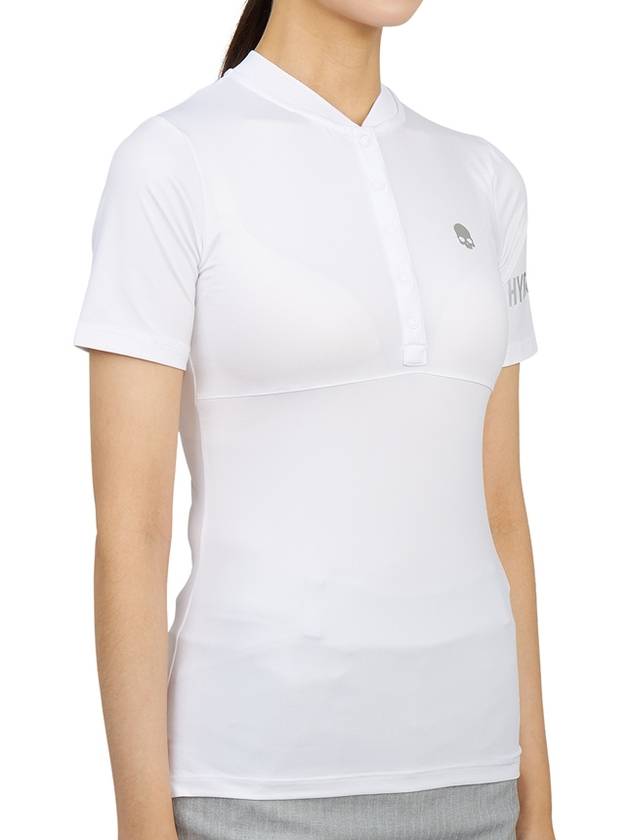 Women's Golf Serafino Classic Short Sleeve PK Shirt White - HYDROGEN - BALAAN 4