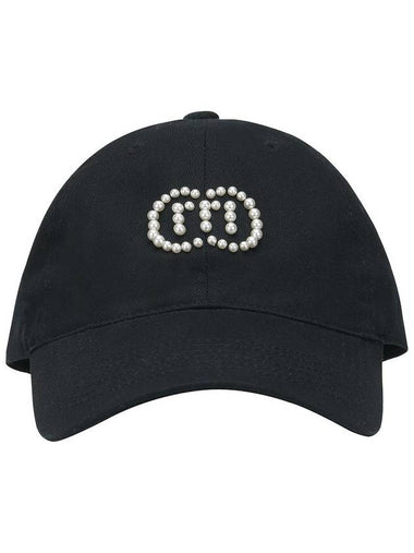 ALL SEASON Doyou Know MC Women s Pearl Stud Symbol Logo Soft Type Black Ball Cap DO9242AC17 - DOYOUKNOWMC GOLF WEAR - BALAAN 1