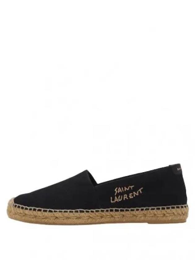 Embroidered logo espadrilles men s slip ons - SAINT LAURENT - BALAAN 1