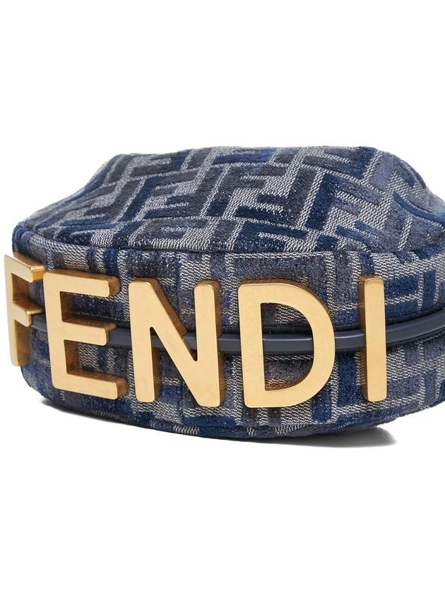 Fendigraphy Mini Shoulder Bag Blue - FENDI - BALAAN 5