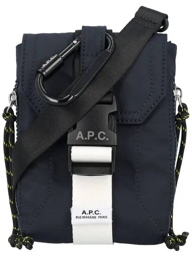 Trek Logo Buckle Nylon Pouch Cross Bag Dark Navy - A.P.C. - BALAAN 1