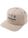 Label Print Cotton Gabardine Ball Cap Soft Phone - BURBERRY - BALAAN 2