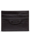 Neo Classic Crocodile Effect Card Wallet Black - BALENCIAGA - BALAAN 1