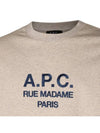 Rufus Embroidery Logo Sweatshirt Grey - A.P.C. - BALAAN 4