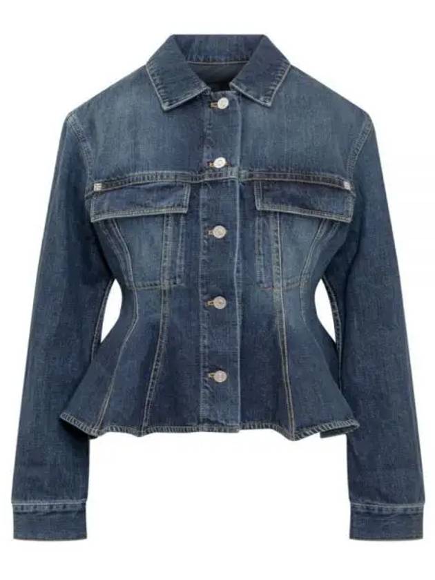 Peplum Denim Jacket Blue - GIVENCHY - BALAAN 2