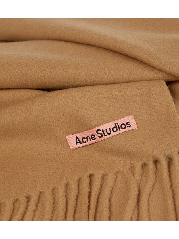 Wool Fringe Muffler Dark Camel - ACNE STUDIOS - BALAAN 6