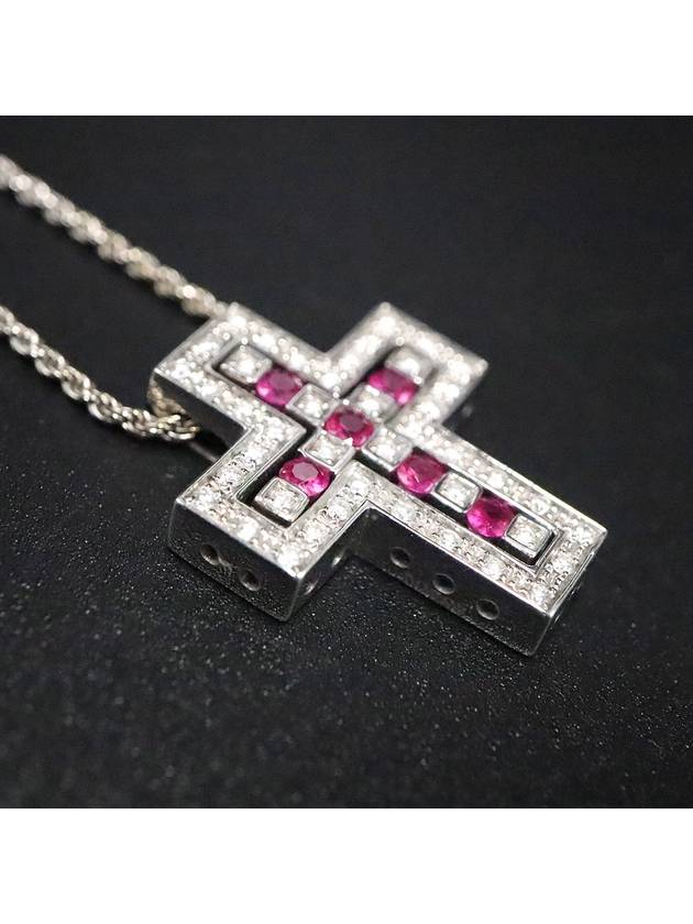 Women Damiani 20073459 18K White Gold 0 42 Carat Diamond Ruby Belle Epoque Necklace gt Gangbuk used luxury goods - DAMIANI - BALAAN 7