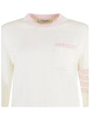 4 Bar Stripe Cotton Sweatshirt White - THOM BROWNE - BALAAN 5