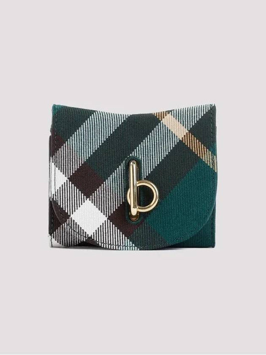 Rocking Horse Check Half Wallet Green - BURBERRY - BALAAN 2