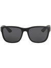 Eyewear Linea Rossa Square Sunglasses Black - PRADA - BALAAN 1