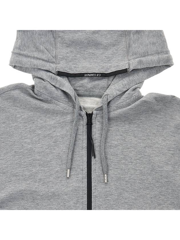 Light Fleece Hooded Zip-Up Gray - CP COMPANY - BALAAN 8