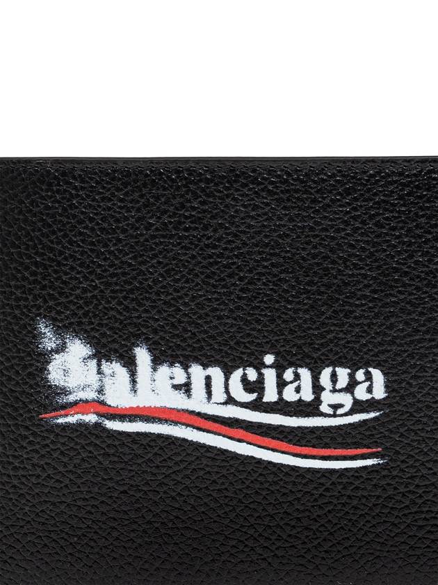 Wave Logo Half Wallet Black - BALENCIAGA - BALAAN 6