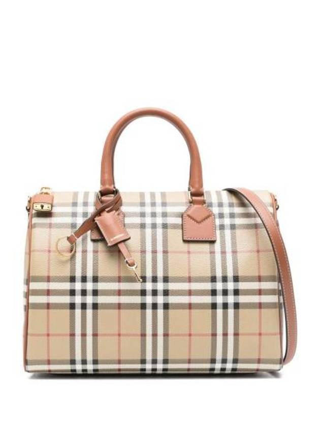 Check Pattern Bowling Bag Beige - BURBERRY - BALAAN 1