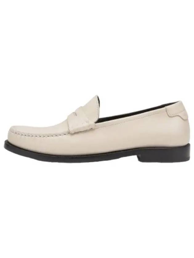 monogram penny loafers white shoes - SAINT LAURENT - BALAAN 1