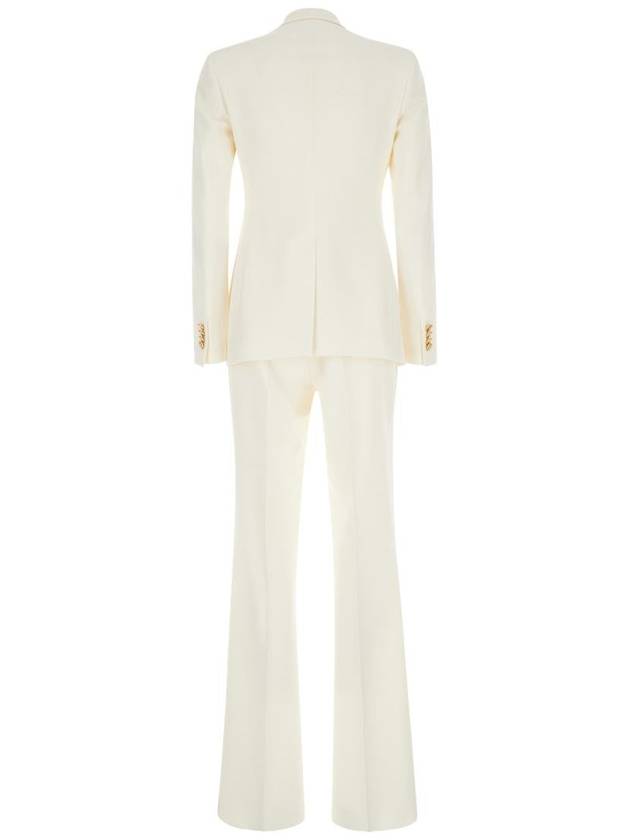 'Parigi' White Double-Breasted Suit With Peak Revers In Wool Blend Stretch Woman - TAGLIATORE - BALAAN 2