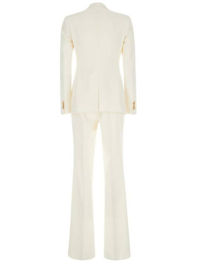 'Parigi' White Double-Breasted Suit With Peak Revers In Wool Blend Stretch Woman - TAGLIATORE - BALAAN 2