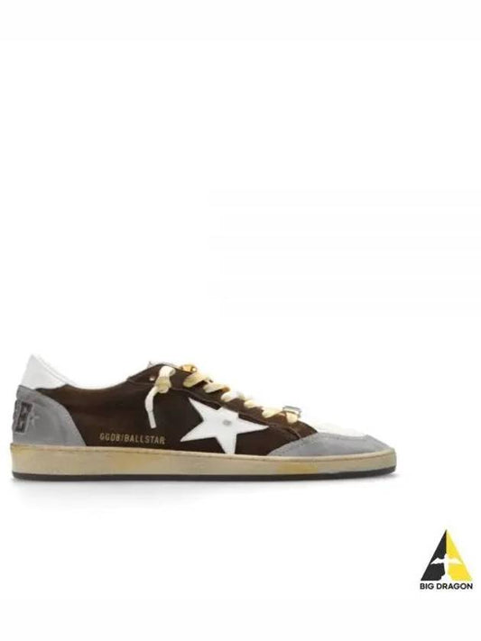 Ball Star Leather Low Top Sneakers Brown - GOLDEN GOOSE - BALAAN 2