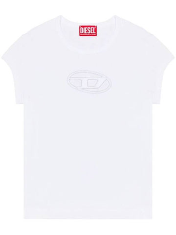 Diesel `T-Angie` T-Shirt With `Oval-D` Laser-Cut - DIESEL - BALAAN 1