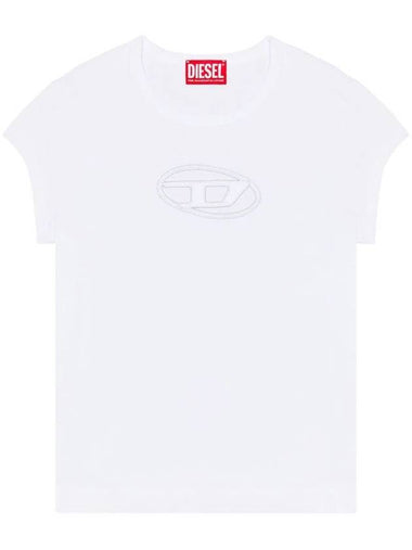 Diesel `T-Angie` T-Shirt With `Oval-D` Laser-Cut - DIESEL - BALAAN 1