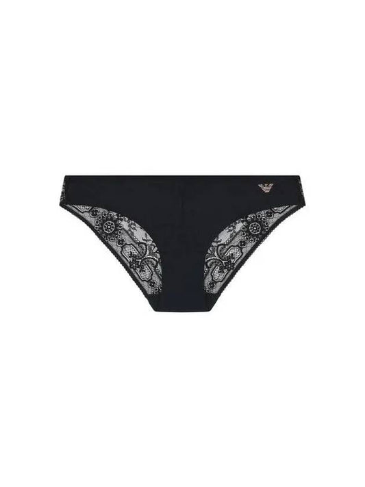 UNDERWEAR Women's Cubic Eagle Logo Nylon Briefs Black 270568 - EMPORIO ARMANI - BALAAN 1