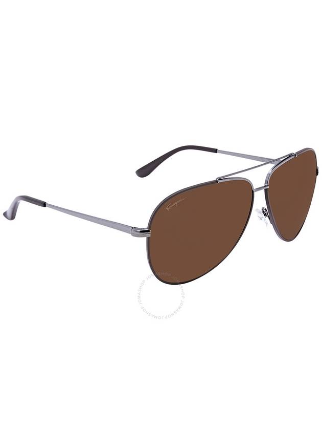 Eyewear Aviator Metal Sunglasses Cocoa - SALVATORE FERRAGAMO - BALAAN 3